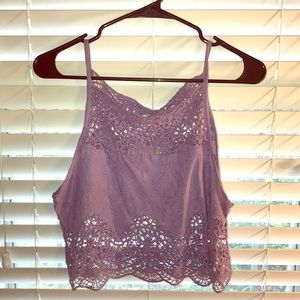 Purple stylish crop top